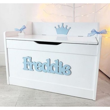 Grey Personalised Toy Boxes