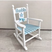 Blue Personalised Rocking Chair